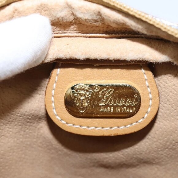 GUCCI Micro GG Supreme Shoulder Bag PVC Beige Gold - Picture 11 of 16